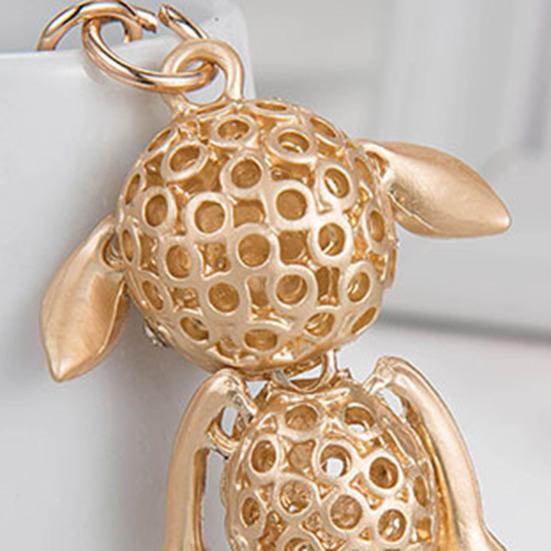 Rhinestone Lamb Keychain for Women Girls Faux Crystal Sparkling Bag Charm for Handbag Car Key Accessory