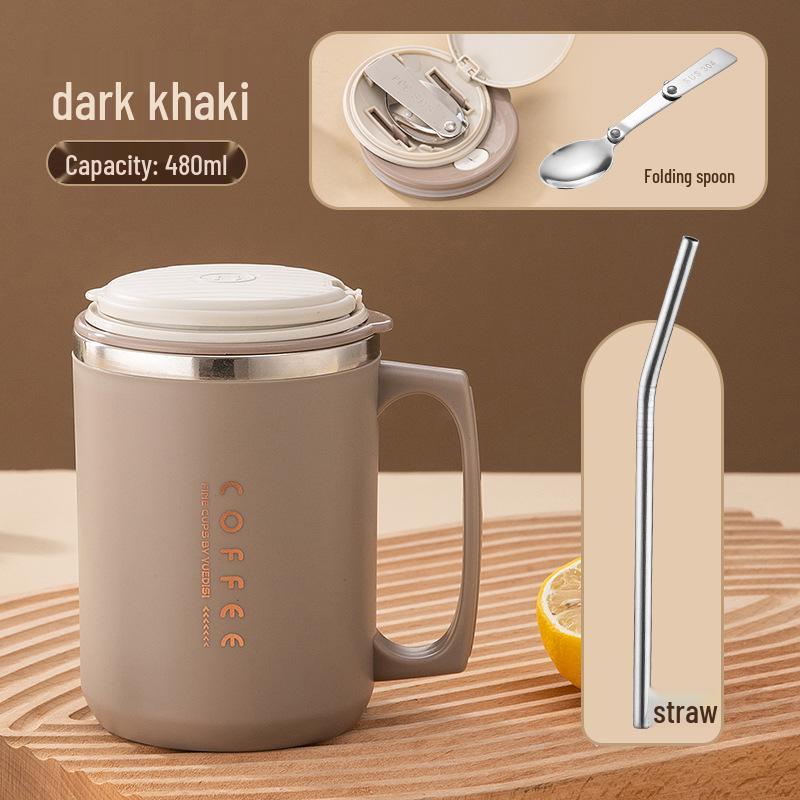 Cross-border Convenient Stainless Steel Thermos Mug - Double-layer 304 Office Cup