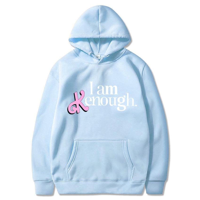 2025 new I Am Kenough letter print hooded loose sweater men's and women's hooded sweater