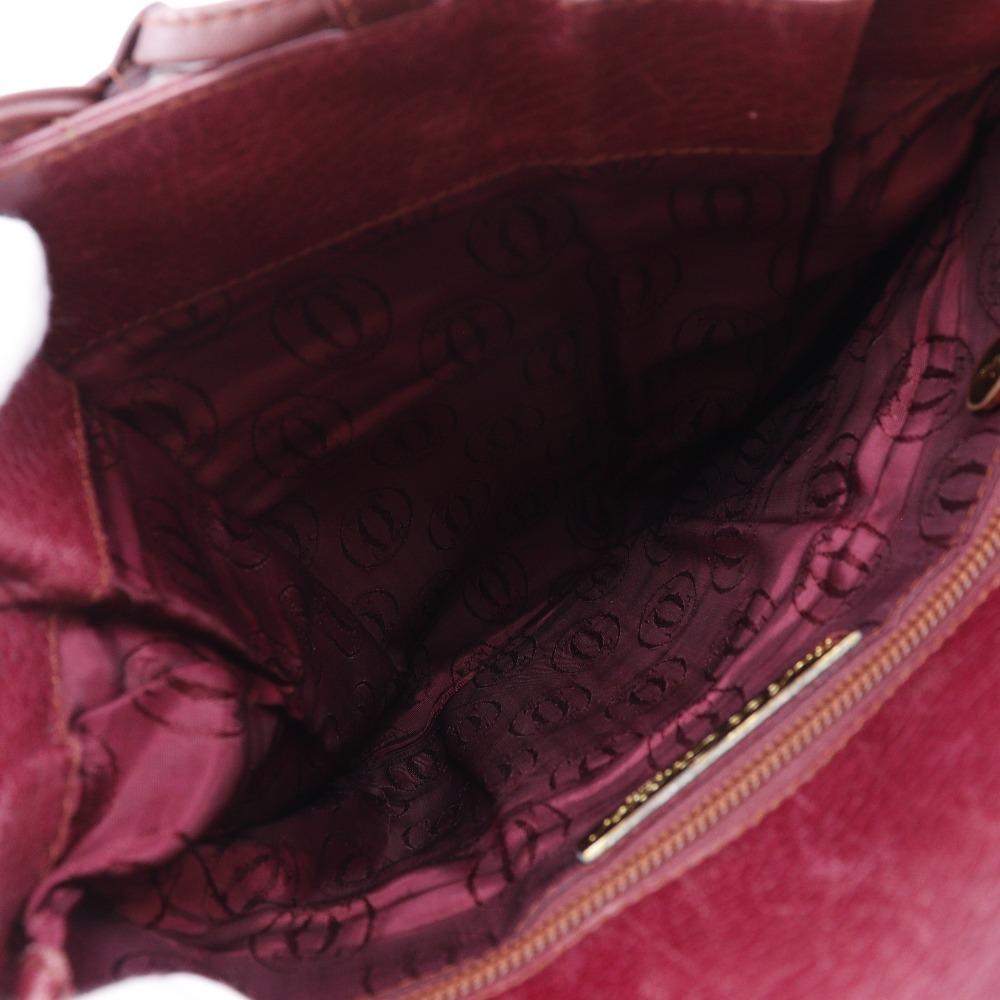 CARTIER Must Line Shoulder Bag Bordeaux leather Women Used