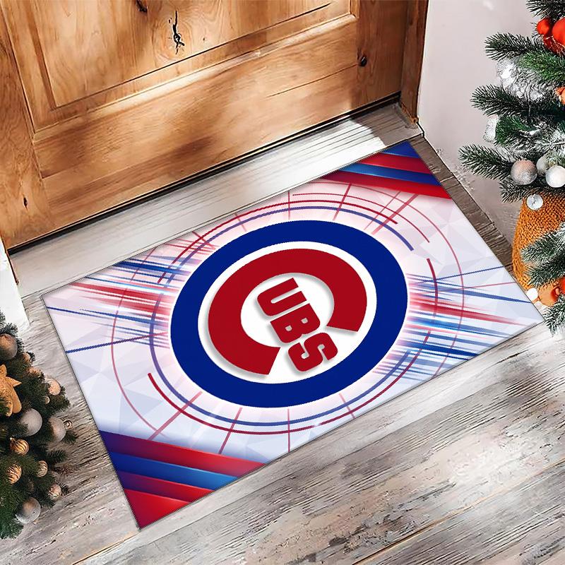 Chicago Cubs Crystal Velvet Carpet Soft Anti?Slip Floor Mat Comfortable Home Living Room Bedroom Decor Rug