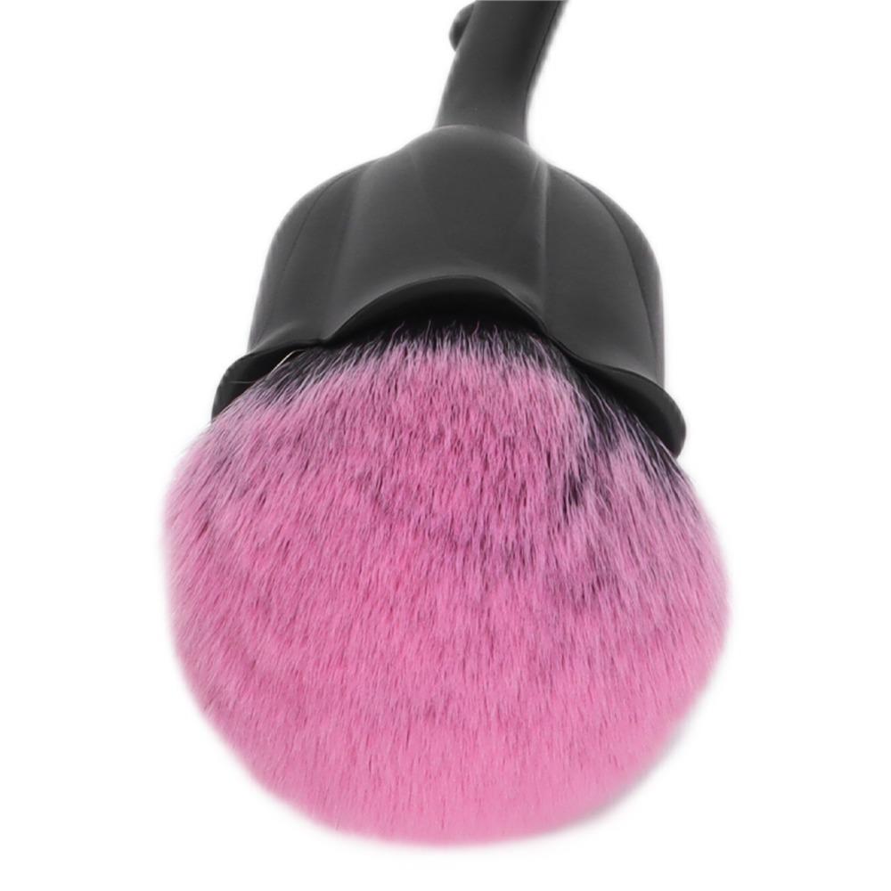 Rose Flower Manicure Cleaning Brush Soft Makeup Blush Brush Nail Dust Brush Household Cosmetic Use чёрный