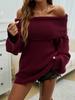 Women's Tops Temperament Loose Solid Color Pullover Long Sleeve Sweater