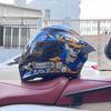 Full Face Motorcycle Helmet With Rear Wing Spoiler ABS Material Bluetooth Compatible Men All Season Riding