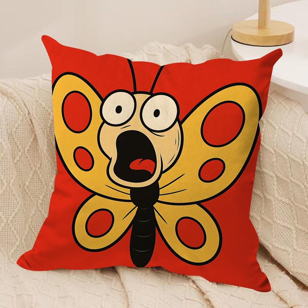 Kids Cartoon Cute Animal Cushion Cover Silky Short Plush Invisible Zipper Dustproof Sofa Pillow Case For Home Decor