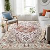 Washable Vintage Area Rugs  Low Pile Carpet, Non-Slip Distressed Rug for Bedroomn Living Room, Dining Room, Non-Slip, Low Pi