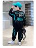 Boys' Spring & Autumn Long Sleeve Sportswear Set 2025 - Fashionable Two-Piece Outfit for Older Kids