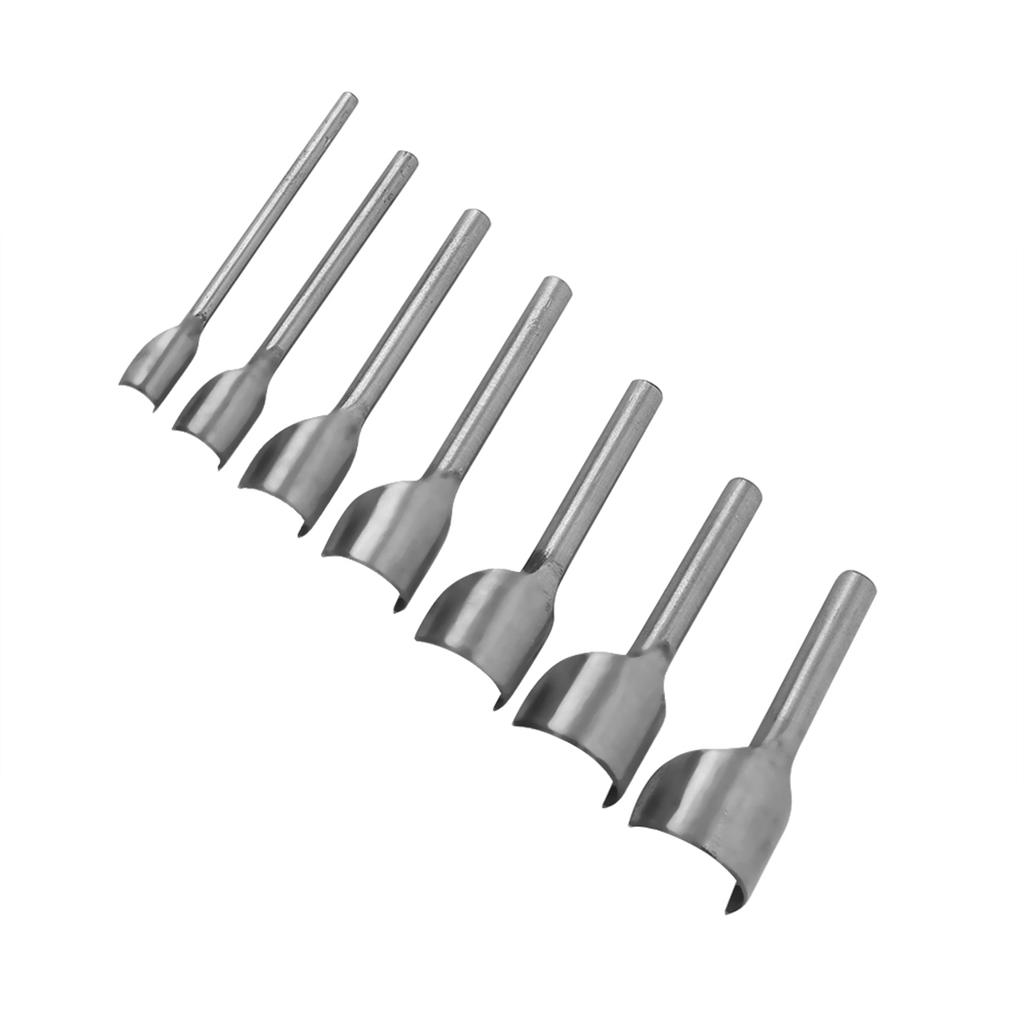 7pcs  Set DIY Leather Carft  Half -Round Punch Belt End Cutter For Home Leather Sewing(10-40mm)