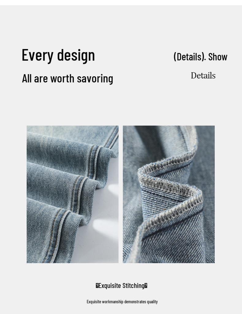 Autumn/Winter Women's Wide-Leg Floor-Length Jeans: Stylish, Slimming, and Loose Fit.