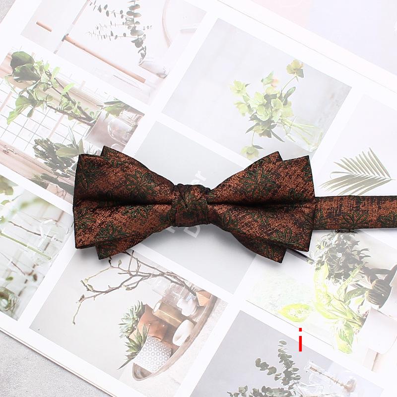 Men'S Wedding Dress Bow Tie Wedding Dress Shooting Chinese Personality Burgundy Bow Tie Double Bow Tie
