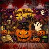 Halloween party decorations: backdrop, evil clown, skull balloon, background decor, scary haunted house, b19