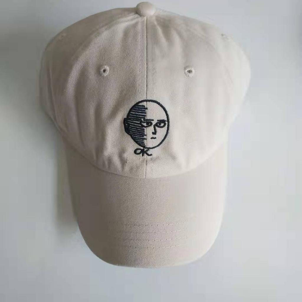 Popular One Punch Superman Anime Embroidery OK Saitama Teacher Baseball Cap Men's and Women's Peaked Cap Versatile Bent Hat
