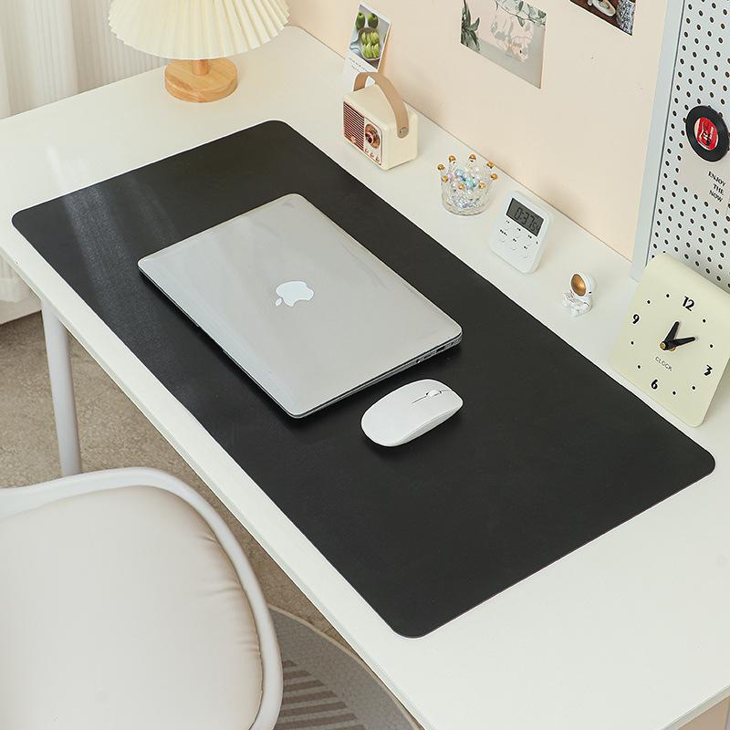 Simple Eye Protection Thickened Locking Edge Mouse Pad Large High-end Dirt-resistant Office Desk Pad Solid Color Waterproof Computer Mat