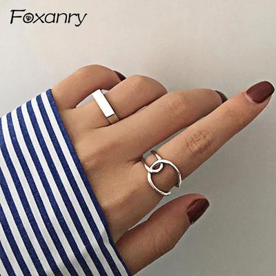 Anelli da dito minimalisti Fascino da donna Ragazza Gioielli tailandesi Anello fatto a mano con croce intrecciata di nuova moda