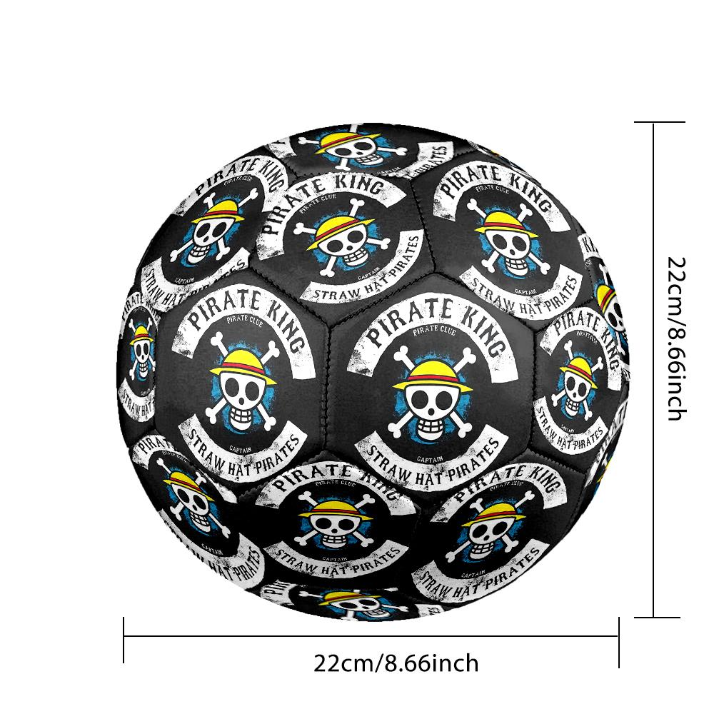 1pc One Piece Logo Football Soccer Ball Size 5 Indoor Soccer Ball Fashion Colorful Backyard Game -Great For Sports Fans Gift HE75