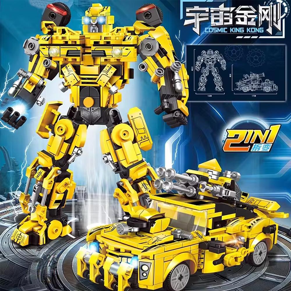 TOYLINX Deformation Robot 2 In 1 Mecha Building Blocks Sets Bricks Kit Transform Cars Birthday Toys Kids Children Gifts for Boys