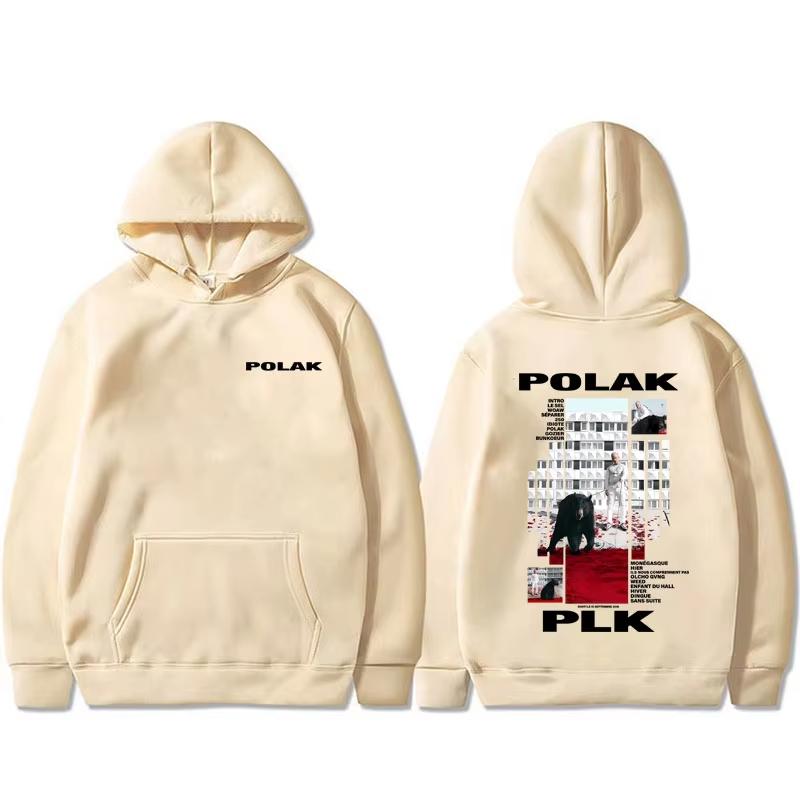 Felpa con cappuccio grafica rapper Plk Polak Uomo Vintage Casual Oversize Felpa con cappuccio Musica Pop Uomo Donna