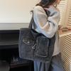 Commuter Tote Bag Women Denim Shoulder Bag