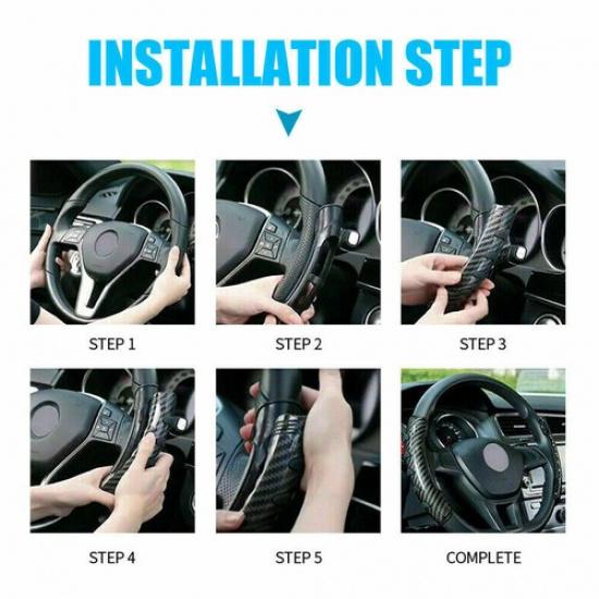 2X Car Steering Wheel Booster Non-Slip Cover Wood Style Universal Accessories