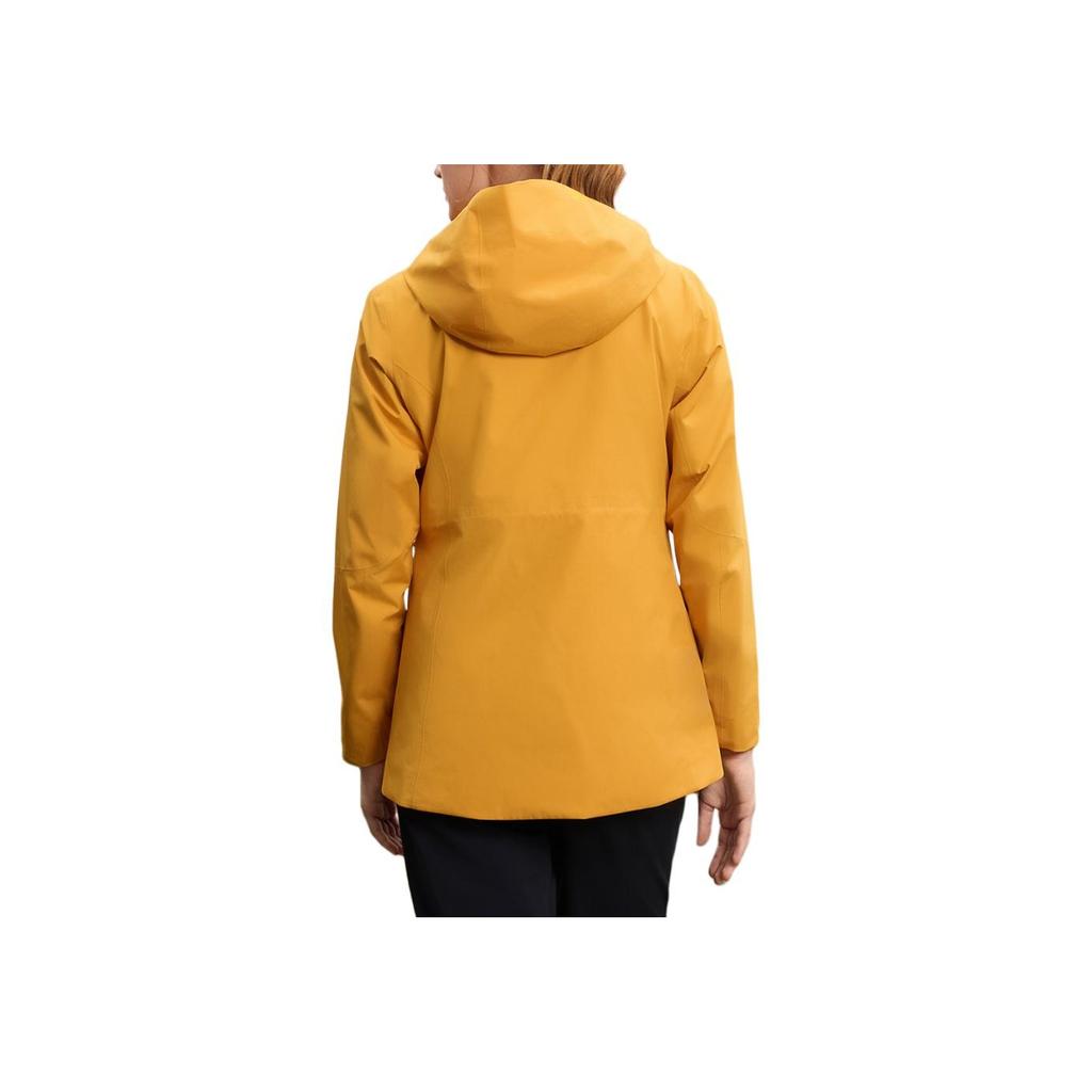 FILA Explorer Fashion Hooded Zipper Design Small Logo Three-In-One Jacket Women jackets Orange Yellow A11W517706F-YE