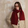 Homemade basic soft waxy premium atmosphere wool blend solid color knitted scarf women's winter wool scarf men's