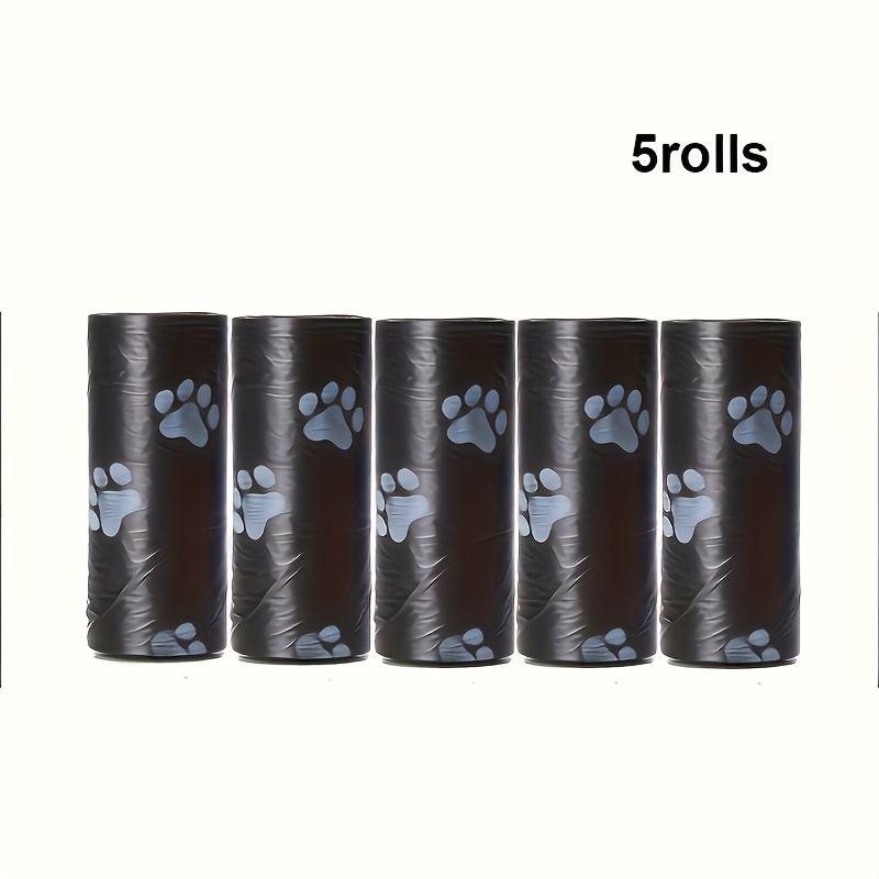 5 Rolls Extra Thick Leak Proof Dog Waste Bags Paw Print Durable Outdoor Walks Easy To Clean