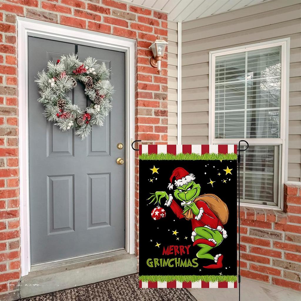 Christmas Garden Flag 12 18 Inch Reversible Outdoor Vertical Rural Holiday Garden Decorations