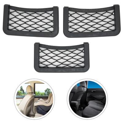 High Quality Car Net Bag Storage Net Bag Storage Double-Sided Organizer Net Pocket Side Organizer Parts Phone Holder Universal
