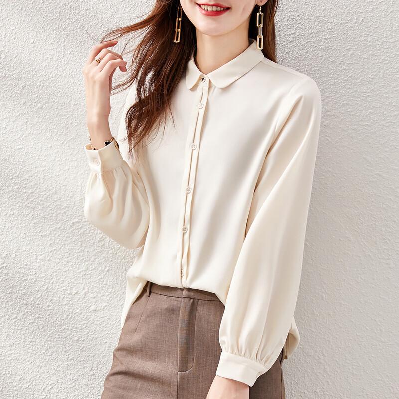 Srcr Women s Casual Chiffon Long Sleeve Blouse XL