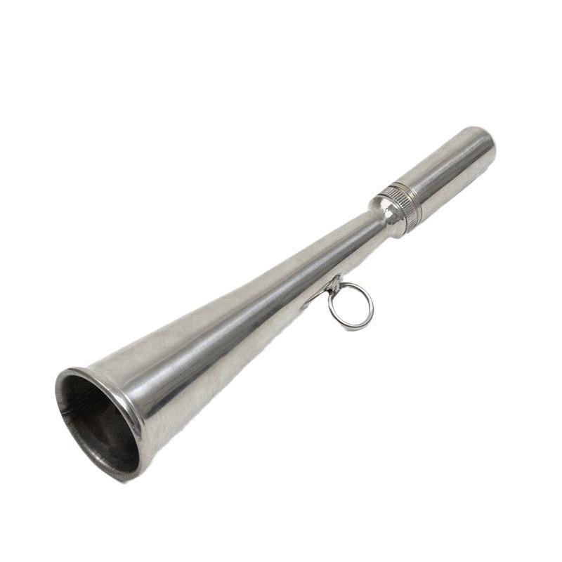 Fog Horn 304 Stainless Steel Loud Manual Handheld Air Horn with Removable Mouthpiece for Marine Emergency Backup Small Yachts 1pc