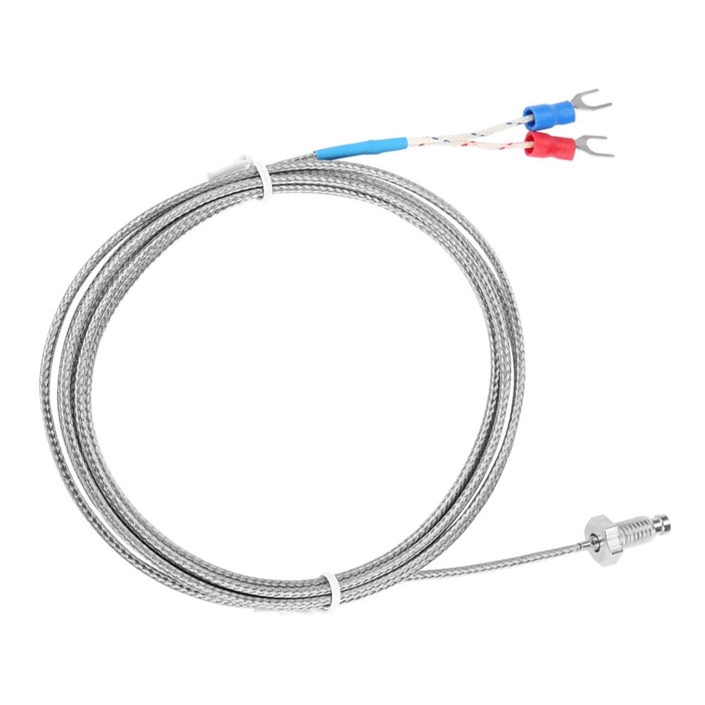 M6 Screw Fine Thread Type K Thermocouple Temperature Sensor Wire 0400 Celsius  (5 M)