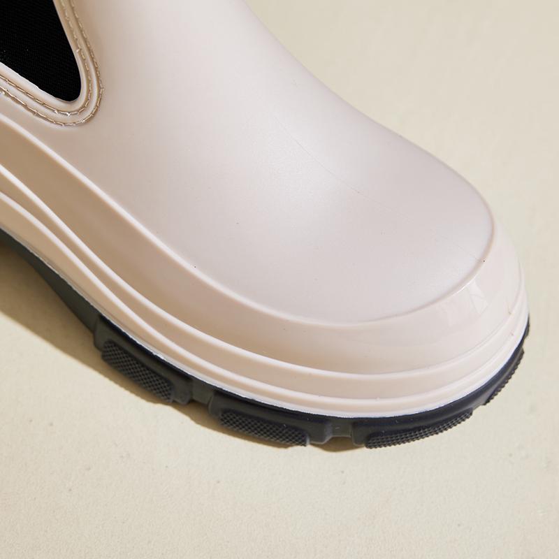 Stylish Women's Rain Shoes: Medium-cylinder Rain Boots For Outdoor Wear, Waterproof Rubber Shoes, Outdoor Wading Shoes