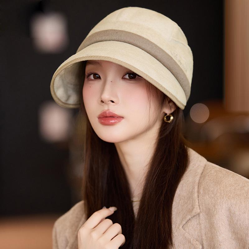 Color Block Fisherman Hat Women's Autumn Winter Basin Hat