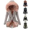 Ladies  Coat Womens Winter Warm Thick Long Jacket Hooded Overcoat