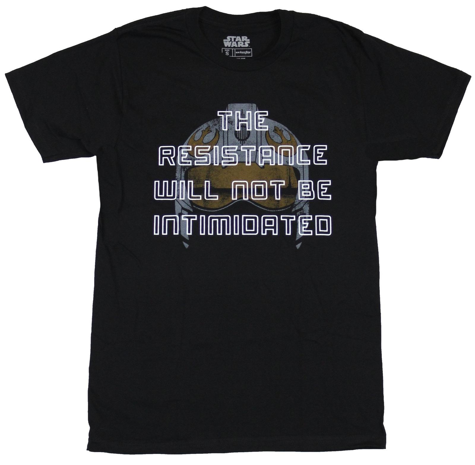 Star Wars Adult New T-Shirt - The Resistance Will Not Be Intimidated XL