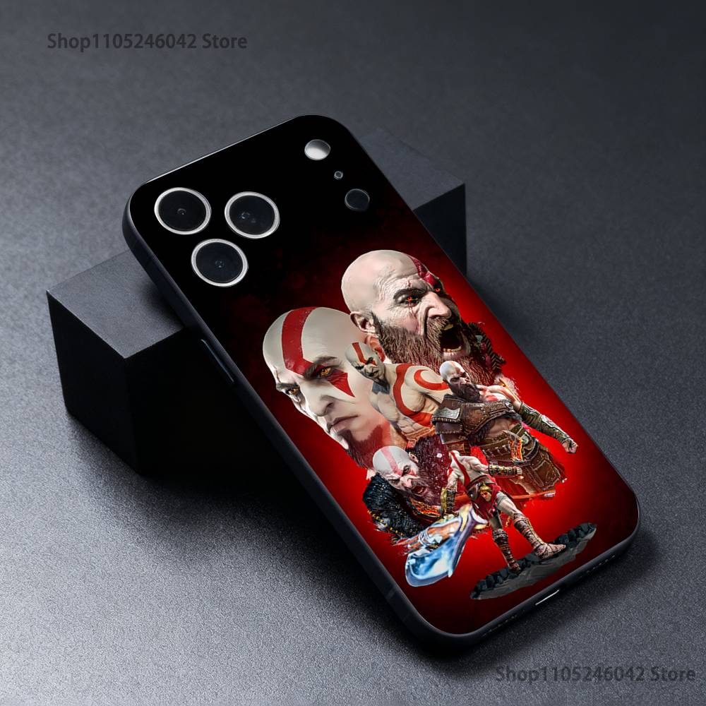 

Game G-God of W-War Black Soft Cover Phone Case For iPhone 17,16,15,14,13,12,11,Pro,Max,Plus iPhone15promax