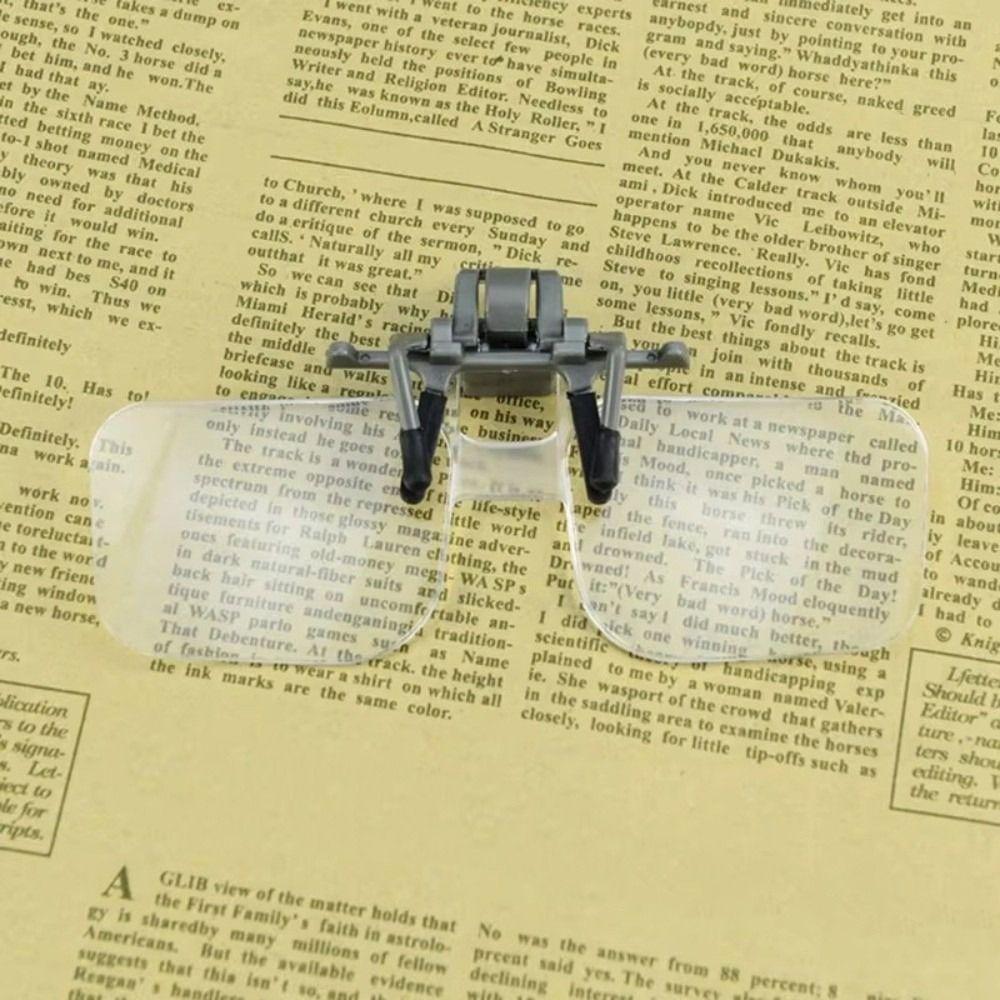 2x Zvětšení Lupa na Klip Lupa na Brýle Klip na Šperky Starožitnosti Posouzení