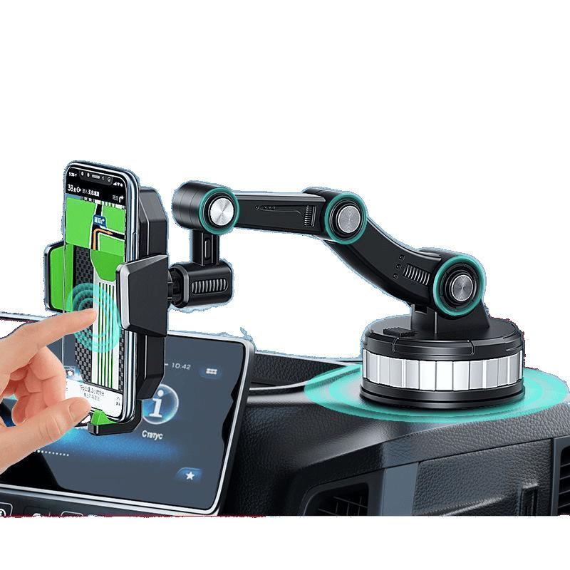 Universal Car Phone Holder with Rotating Suction Cup for Dashboard/Windshield - Shockproof, Fits Cars & Vans
