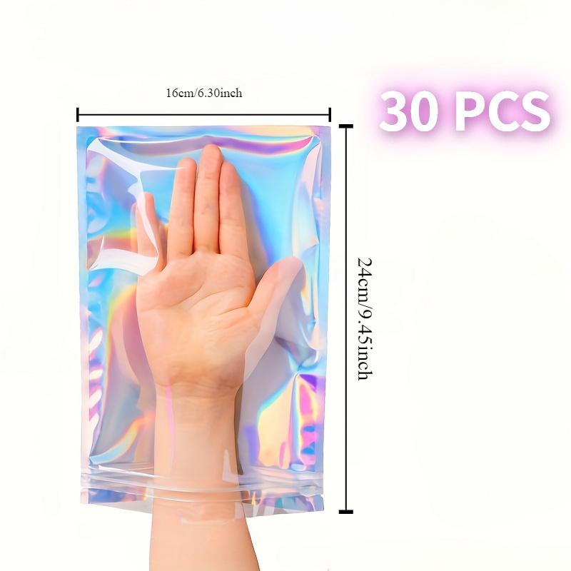 30pcs Gift Bags, Colorful self sealing bag, transparent bone bag, sealed bag, beauty accessory packaging bag