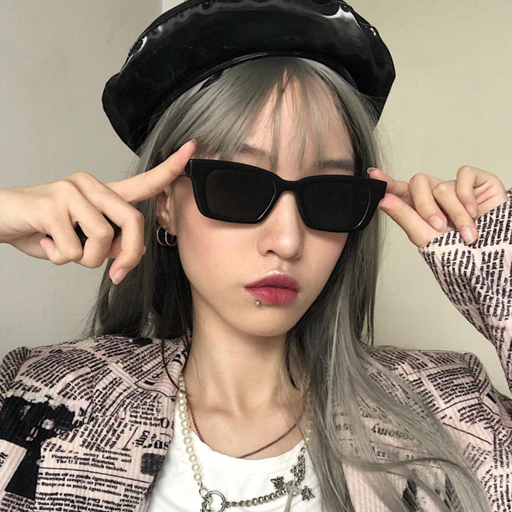 Kwadratowe Damskie Modne Gogle Plastikowa Oprawka Styl Uliczny Okulary Ochronne