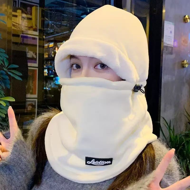 Cycling children winter windproof mask scarf integrated electric vehicle thickened warm artifact pullover hat man