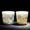 MULTIPOTENT Suet Jade White Ceramic Master Teacups Gift Set