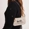 Coach Signature Canvas Shoulder Bag, Vintage Horse & Carriage Logo Classic Handbag with Gold Hardware, Women's Daily Travel CM712-B4TXF