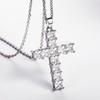 Fashion Shine Crystal Zircon Cross Pendant Necklace For Women Girl Zircon Thin Chain Necklace Punk Teenger Party Jewelry