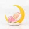 Car Ornaments Cartoon Action Figure Cake Decoration Sleeping Baby Moon Doll Car Dashboard Ornament