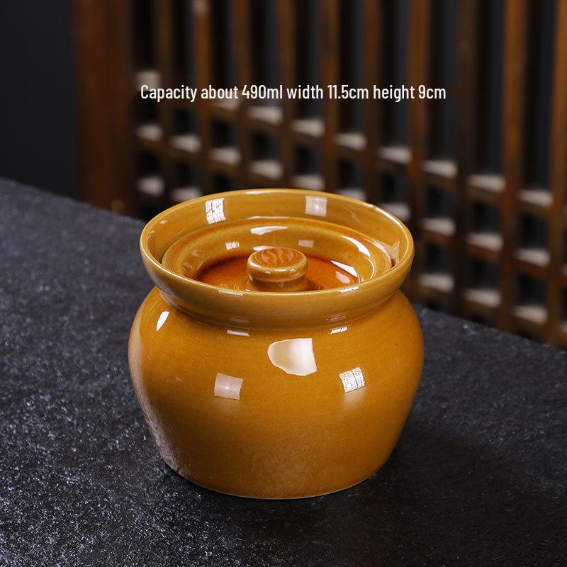 Single-Serve Ceramic Stew Pot with Lid for Soups and Snacks