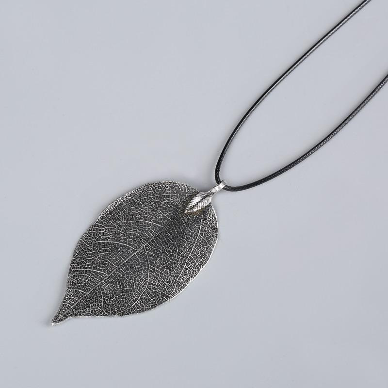 Mode Einzigartig Natürlich Echter Blatt Choker Anhänger Halskette Für Frauen Echte Blattform Filigran Hochzeit Halskette Schmuck Geschenk
