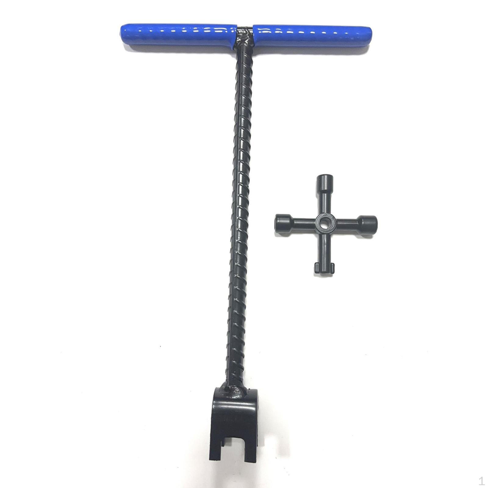 

Ключ для водоміра Надміцний 4-сторонній Універсальний Садовий Інструмент для перекриття Т-подібна ручка для 12inch Blue