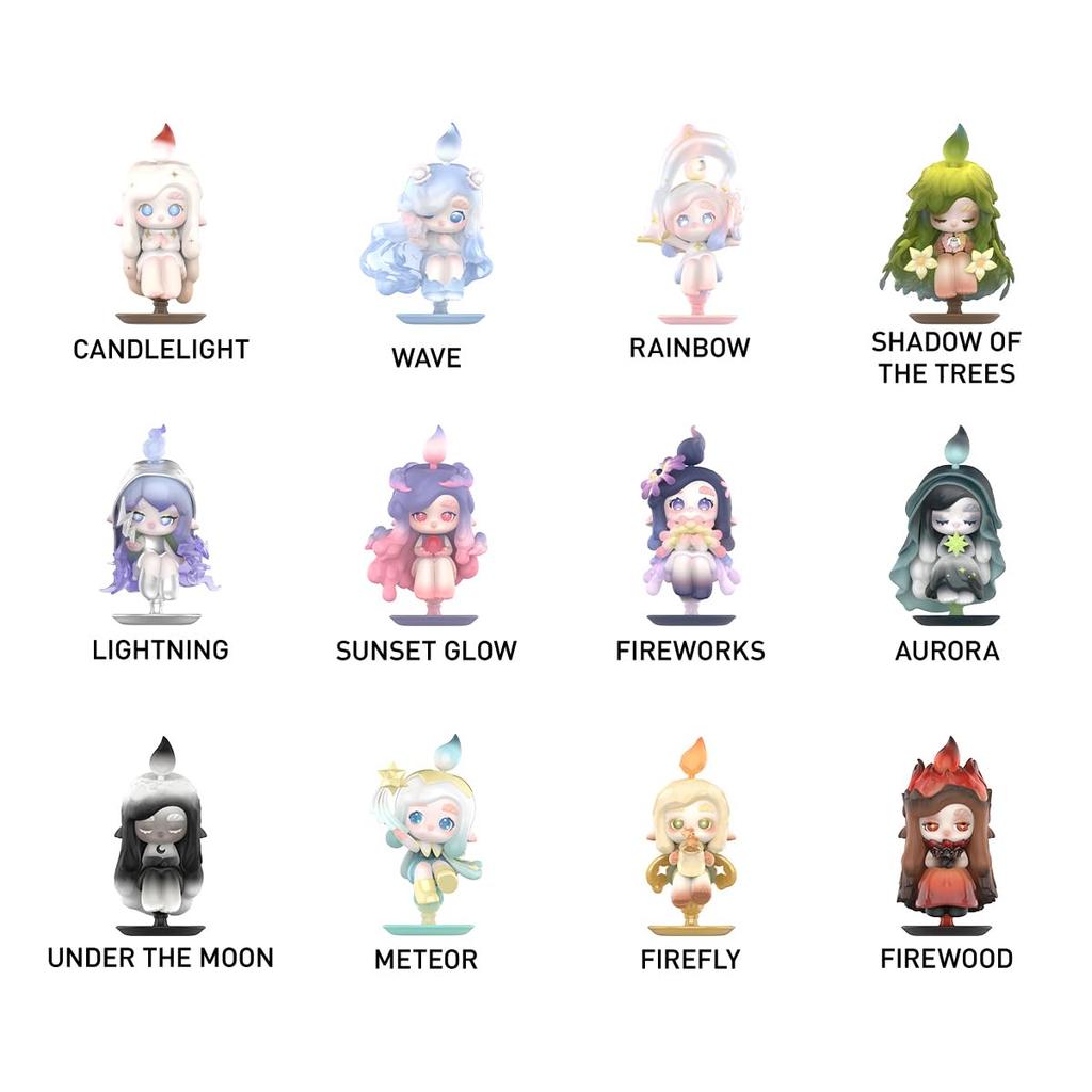 POP MART CHAKA Light Sprite Series Box of Pop Mart Gachapon Blind Box Plastic Premium Soft Vinyl Original Birthday Gifts [Assorted 12] Figures,