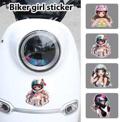 Samolepka Decal Pro Lady Rider Nárazník & Motocyklová Samolepka Odolná Proti Povětrnostním Vlivům Automobilové Nálepky Pro Zavazadla Lahve na Vodu Hrnky Celulární